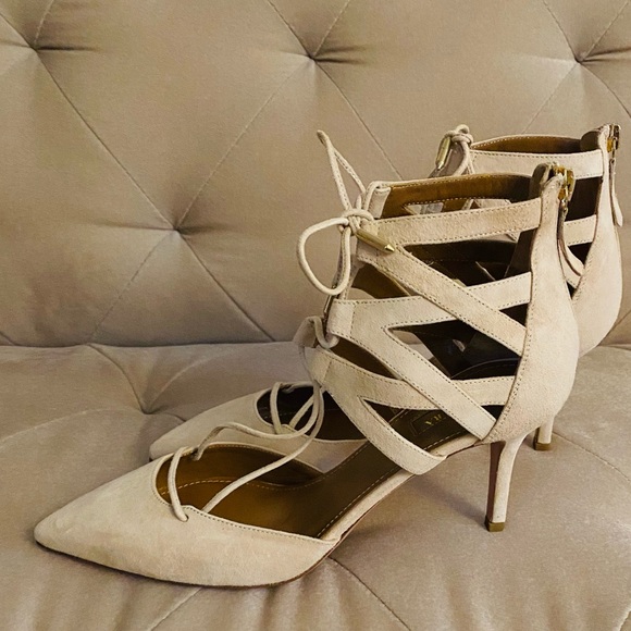 ‼️SOLD‼️Brand New! Aquazzura Nude Suede Heels - Picture 8 of 16